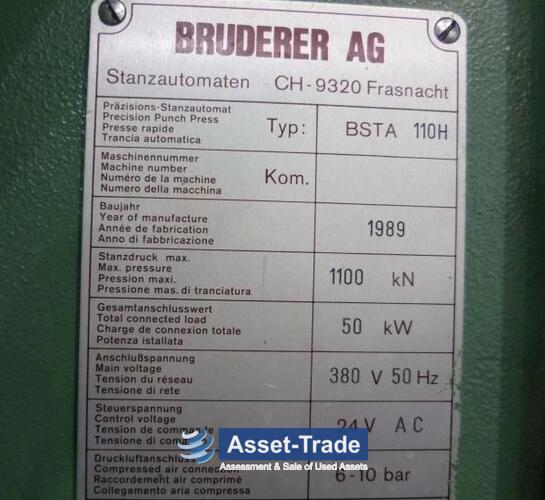 Gebrauchte BRUDERER - BSTA 110H mit BBV 205/120  | Asset-Trade